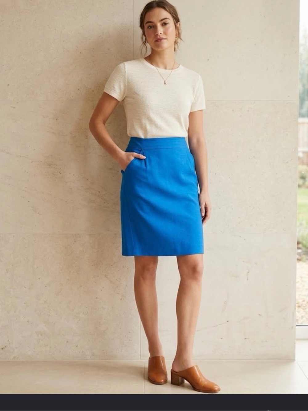 J. Crew Cobalt Blue Pencil Skirt